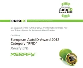 Xerafy Distinguished With 2012 European AutoID Award In Berlin