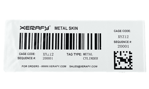 Largest-Printable-Label-Xerafy-Metal-Skin-Mercury Metal Skin® | on metal labels