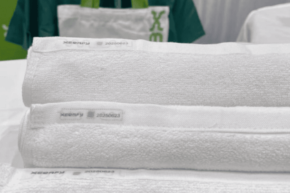 Xerafy-RFID-Laundry-Tags-Heat-Sealed-on-Towels-420x280 Xerafy Sets New Standard in RFID Laundry Chips with 200-Cycle EECC Certification