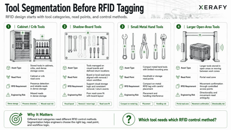 rfid-tool-segmentation-aerospace-mro-tool-control-xerafy-740x416 How Avianor Uses RFID Tool Control Across Aerospace MRO Cabinets, Cribs, and Portals